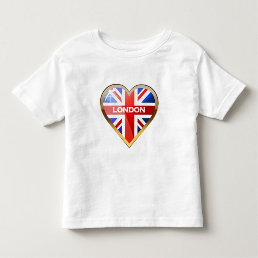 Britse vlag in de vorm van een hartje kinder shirts (Voorkant)