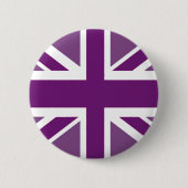 Britse vlag in Paars Ronde Button 5,7 Cm (Voorkant)
