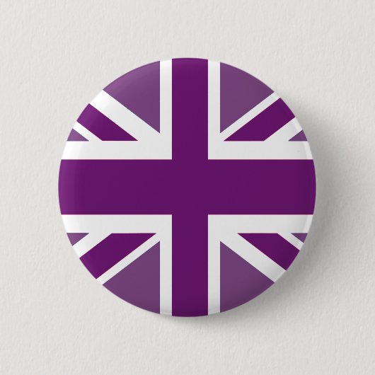 Britse vlag in Paars Ronde Button 5,7 Cm (Voorkant)