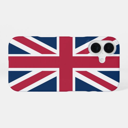 Britse vlag iPhone 16 hoesje (Achterkant horizontaal)