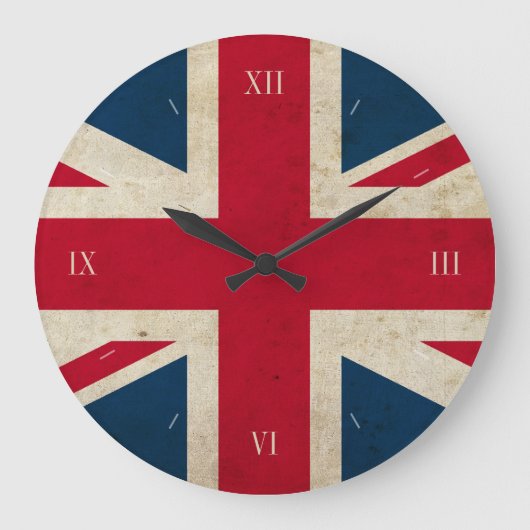  Britse vlag Jack British Wall Clock Grote Klok (Voorkant)