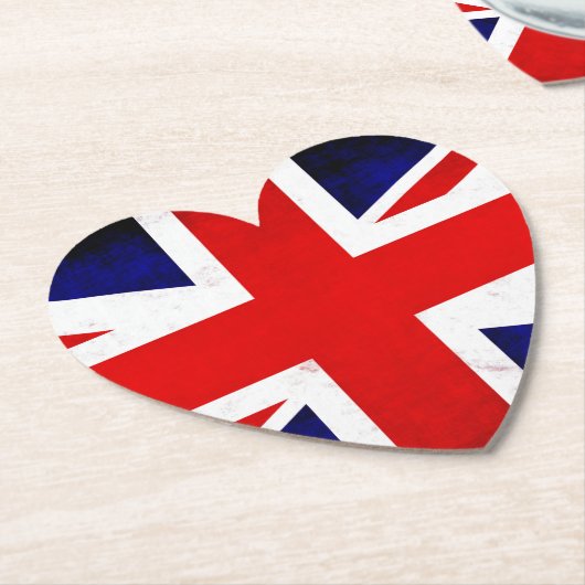 Britse vlag kartonnen onderzetters (Gekanteld)