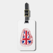 Britse vlag Klimaatcarabiner Bagagelabel (Voorkant verticaal)
