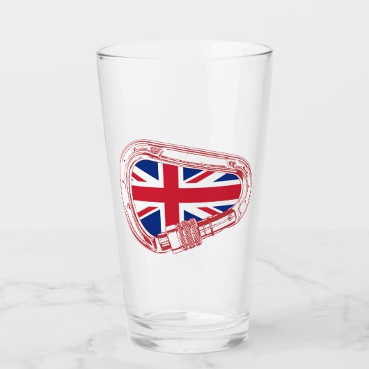 Britse vlag Klimaatcarabiner Glas (Voorkant)