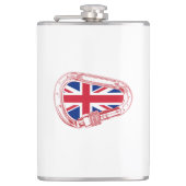 Britse vlag Klimaatcarabiner Heupfles (Voorkant)
