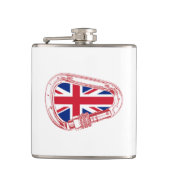 Britse vlag Klimaatcarabiner Heupfles (Voorkant)