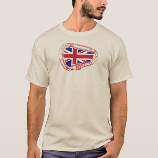 Britse vlag Klimaatcarabiner T-shirt (Voorkant)