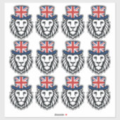 Britse vlag Leeuw Sticker (Vel)