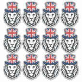 Britse vlag Leeuw Sticker (Voorkant)