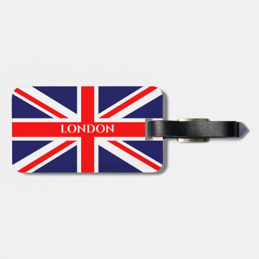 Britse vlag Londen Bagagelabel (Achterkant horizontaal)