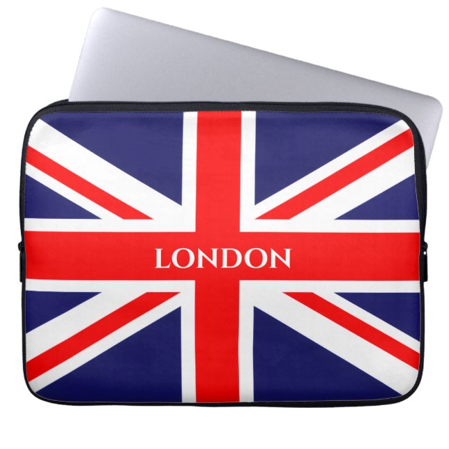 Britse vlag Londen Laptop Sleeve (Voorkant)