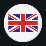 Britse Vlag Magneet<br><div class="desc">groot,  Groot-Brittannië,  koninklijke vlag,  huwelijk,  William,  kate,  prinsen,  Catherine,  middleton,  het UK,  gbr,  Britten,  Engeland,  prinses,  Engeland,  Britten, </div>
