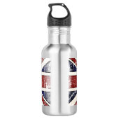 - Britse vlag met ernstige problemen Waterfles (Achterkant)