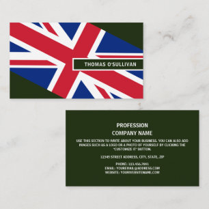 Britse vlag ontwerp, vlag van Noord-Ierland Visitekaartje