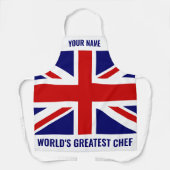 Britse vlag op BBQ-kookkeukenplatform Schort (Voorkant)