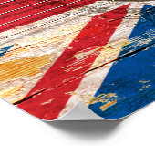 Britse vlag op de oude akoestische gitaar poster (Hoek)