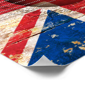 Britse vlag op de oude akoestische gitaar poster (Hoek)