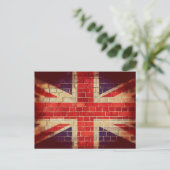 Britse vlag op een muur Briefkaart (Staand voorkant)