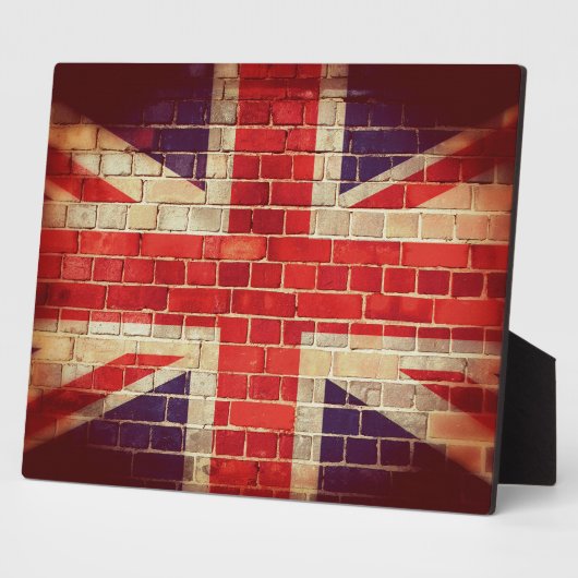 Britse vlag op een muur Fotoplaat (Zijkant)