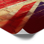 Britse vlag op een muur Poster (Hoek)