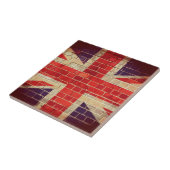 Britse vlag op een muur Tegeltje (Zijkant)