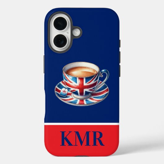 Britse vlag op Engelse theekopje Case-Mate iPhone Case (Achterkant)