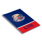 Britse vlag op Engelse theekopje Notitieboek (Rechterzijde)