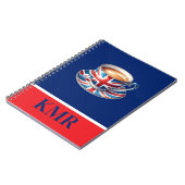 Britse vlag op Engelse theekopje Notitieboek (Linkerzijde)