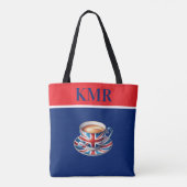 Britse vlag op Engelse theekopje Tote Bag (Achterkant)
