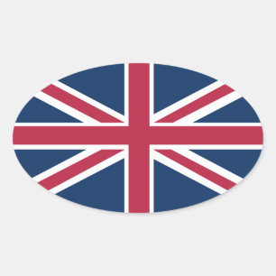 Britse vlag ovale sticker