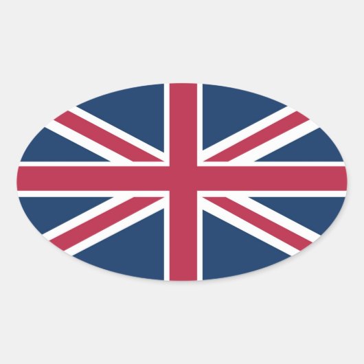 Britse vlag ovale sticker (Voorkant)