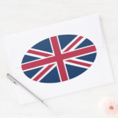 Britse vlag ovale sticker (Envelop)