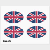 Britse vlag ovale sticker (Vel)