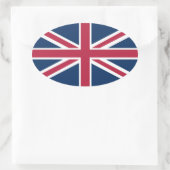 Britse vlag ovale sticker (Tas)