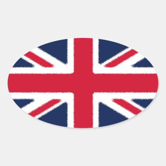 Britse vlag ovale sticker (Voorkant)