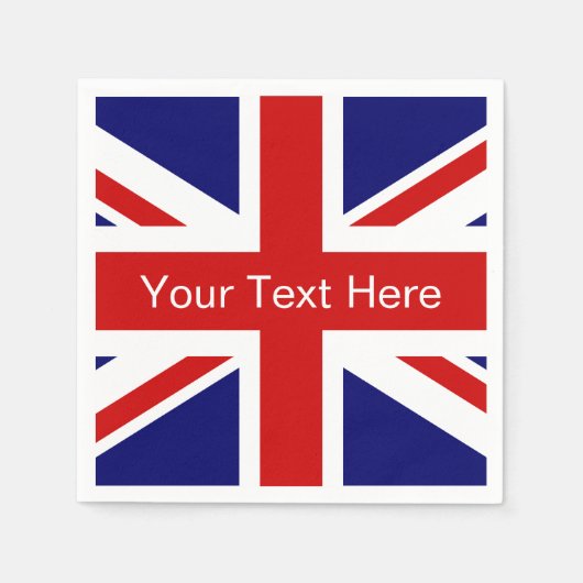 Britse vlag papieren servetten | Union jack ontwer (Voorkant)