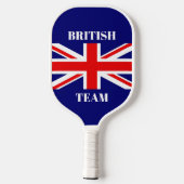 Britse Vlag Pas Brits Team aan Pickleball Paddle (Achterkant)
