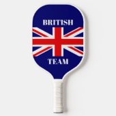 Britse Vlag Pas Brits Team aan Pickleball Paddle (Voorkant)