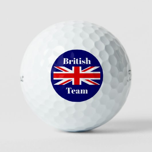 Britse Vlag Pas Britse Team aan Golfballen (Voorkant)