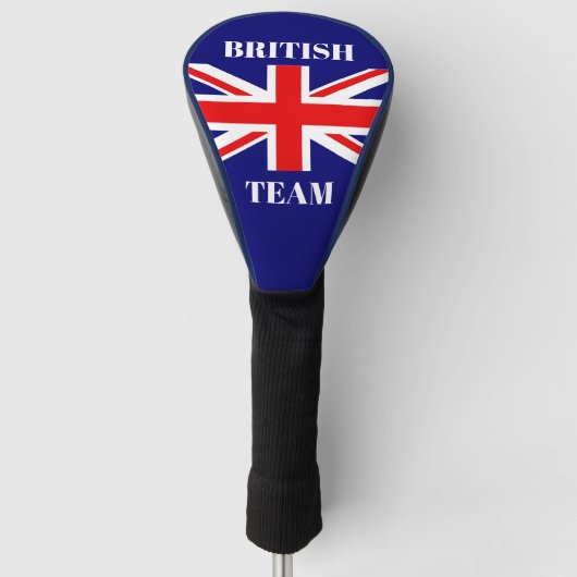 Britse Vlag Pas Britse Team aan Golfheadcover (Voorkant)