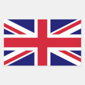 Britse vlag rechthoekige sticker (Voorkant)