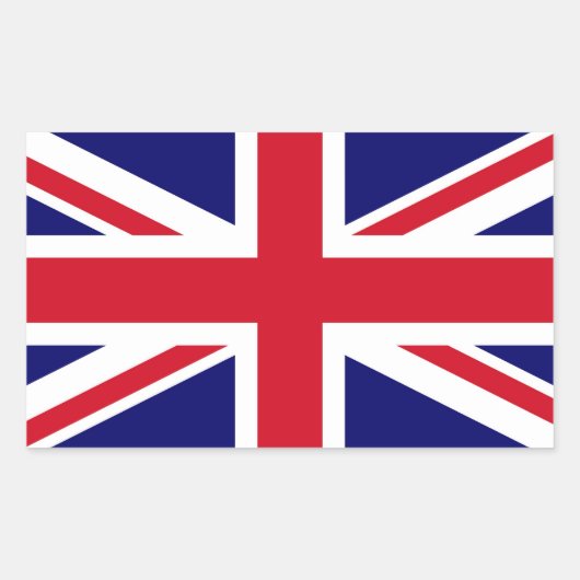 Britse vlag rechthoekige sticker (Voorkant)