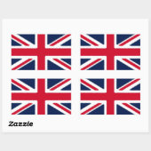 Britse vlag rechthoekige sticker (Vel)