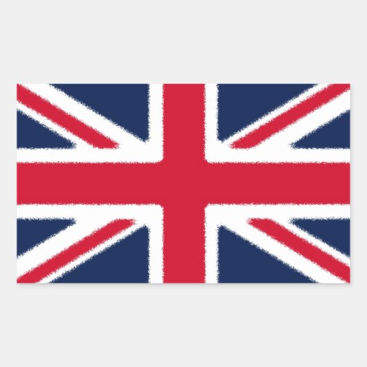 Britse vlag rechthoekige sticker (Voorkant)
