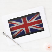 britse vlag rechthoekige sticker (Envelop)