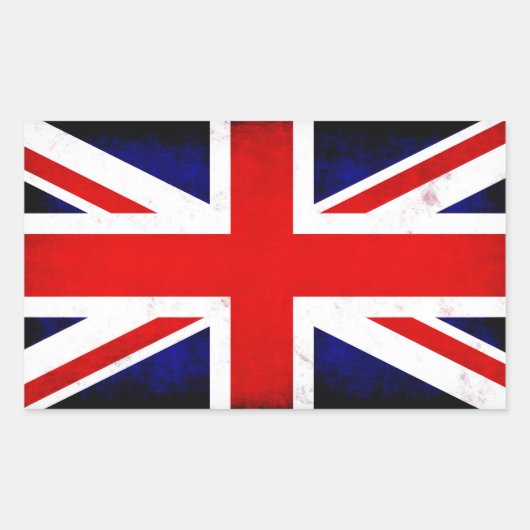Britse vlag rechthoekige sticker (Voorkant)
