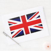 Britse vlag rechthoekige sticker (Envelop)