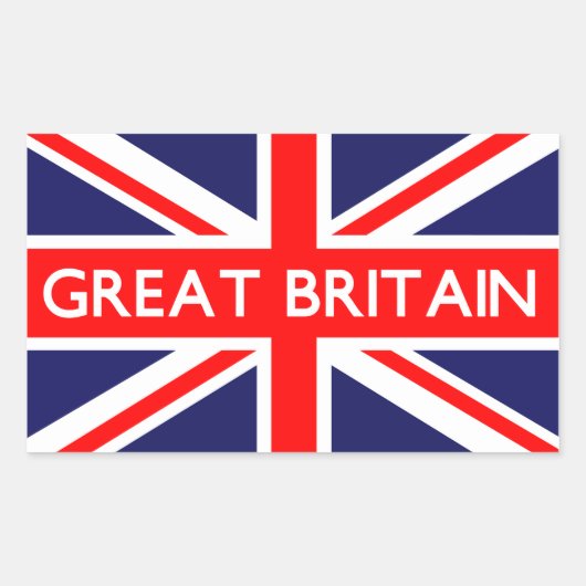 Britse vlag rechthoekige sticker (Voorkant)