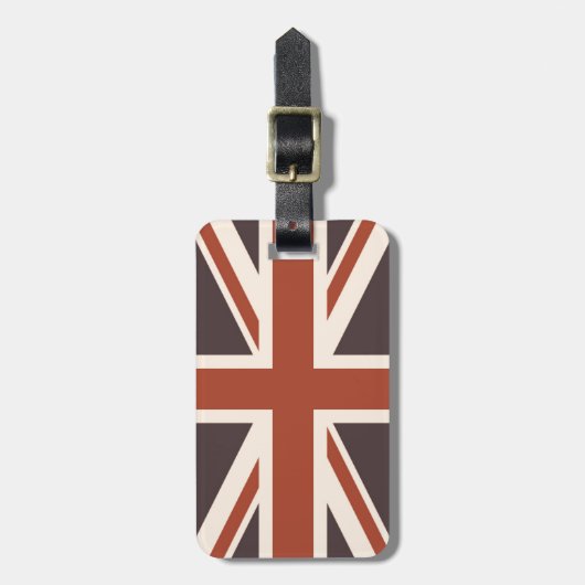 Britse vlag - Retro Bagagelabel (Voorkant verticaal)