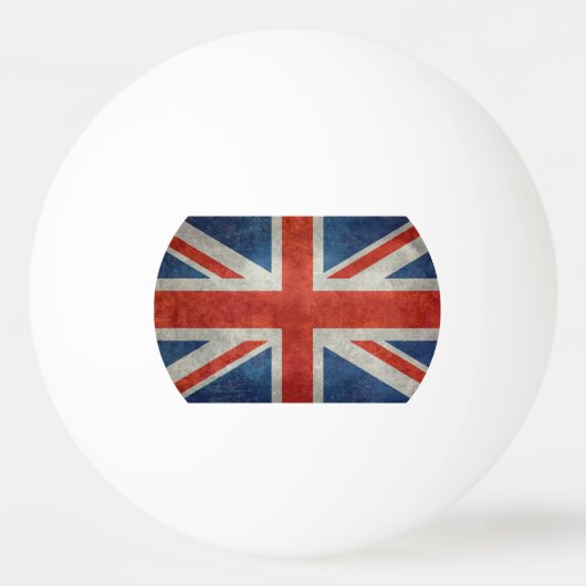 Britse vlag retro ping pongball pingpongbal (Voorkant)